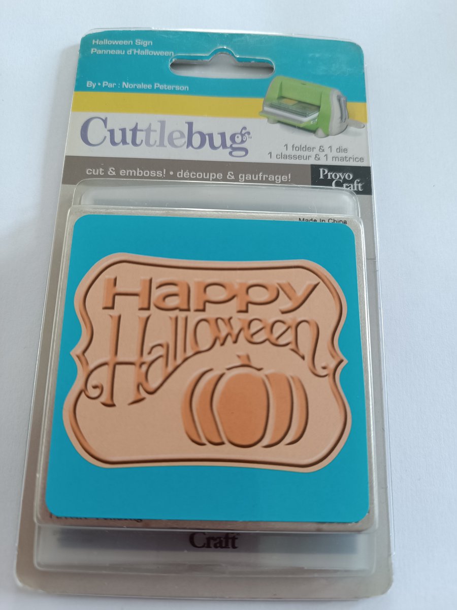 Cuttlebug HalloweenSign mal 1 folder Cut & 1 folder emboss 37-1894
