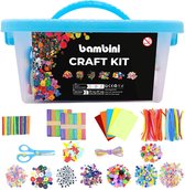 Bambini Knutseldoos - Knutselkoffer - Speelgoed - Creatief Knutseldoos Voor Meisjes En Jongens - Complete Knutselpakket - 2000-Delig