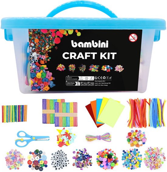 Coffret de bricolage Bambini - Coffret de bricolage - Jouets - Coffret de bricolage créatif pour Filles et Garçons - Coffret de bricolage complet - 2000 pièces