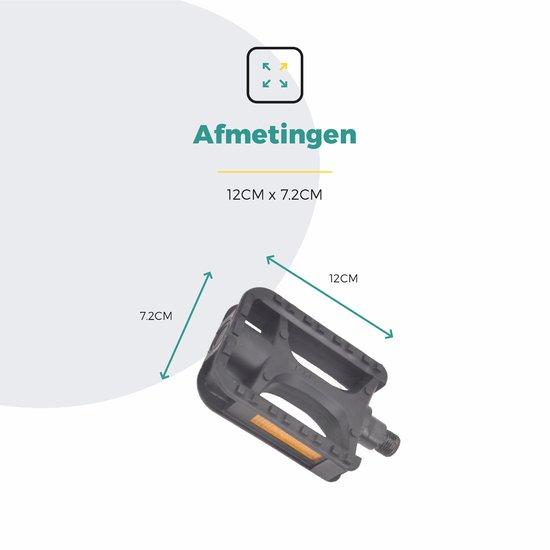 Voltano Antislip E-bike Fietspedalen 421110 Zwart - Universeel - Reflectoren - Trappers Fiets van Voltano — afbeelding 2
