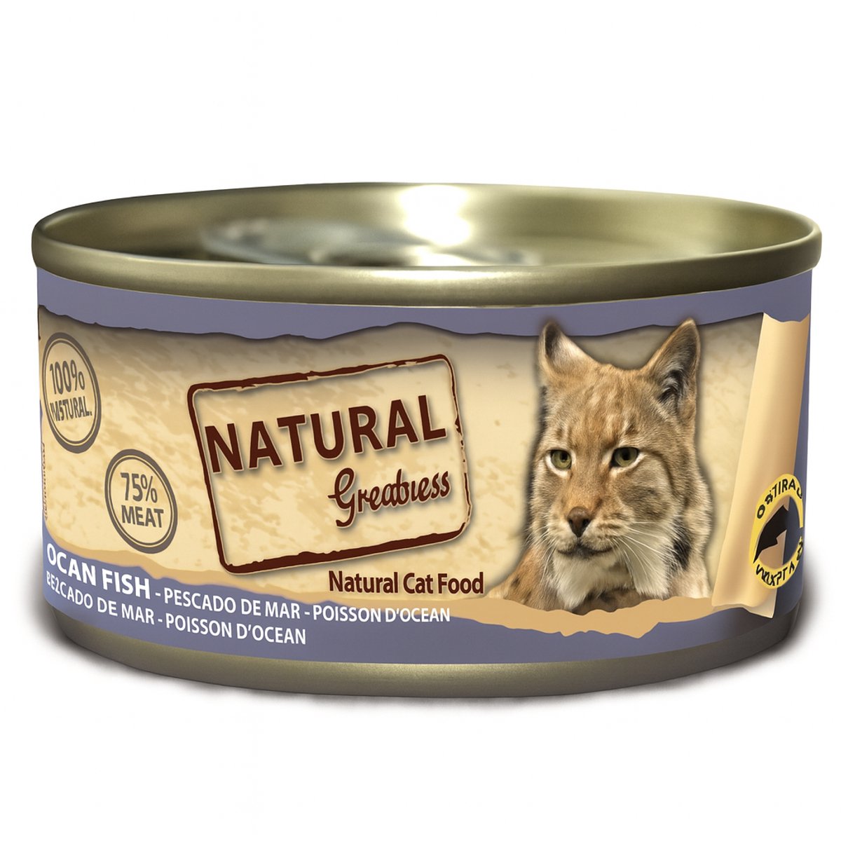 Natural Greatness Kat Ocean Fish - Hypoallergeen Natvoer - 70 Gr, Natuurlijk, Extra Hydratatie