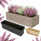 Relaxdays Blumenkasten für innen, Blumentöpfe & Kräuter, rechteckig, Metall, HBT: 14x40x15 cm