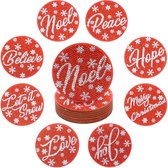 Glinsterende zwarte kerststerren 4,5 cm tafeldecoratie