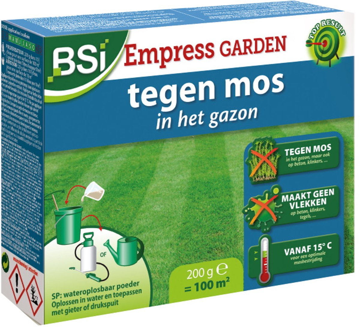 BSI - Empress Garden - Effectieve mosbestrijding in gazon, grasvelden en harde oppervlakken – 200 g voor 100 m²