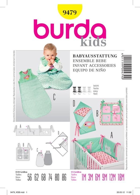 Patron de couture Burda 9479 - Accessoires bébé | bol.com