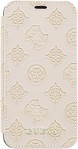 Guess Debossed Peony Bookcase voor iPhone X/Xs - Beige