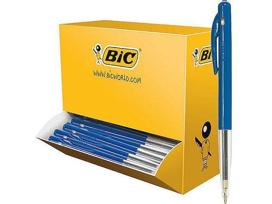 BIC Balpen M10 Blauw Voordeelpak - De klassieke en iconische BIC pen - medium punt (1.0 mm) - 90+10 - BIC