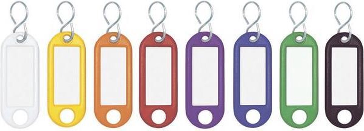 WEDO Sleutelhanger Met S-Ring, 2-Gaats, Assorti (pak 100 stuks)