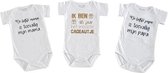 romper baby set met tekst jongen meisje korte mouw 3 stuks| lieve papa en mama ik ben het mooiste cadeautje dit jaar| maat 62-68 | kraamcadeau kraamkado aankondiging bekendmaking z