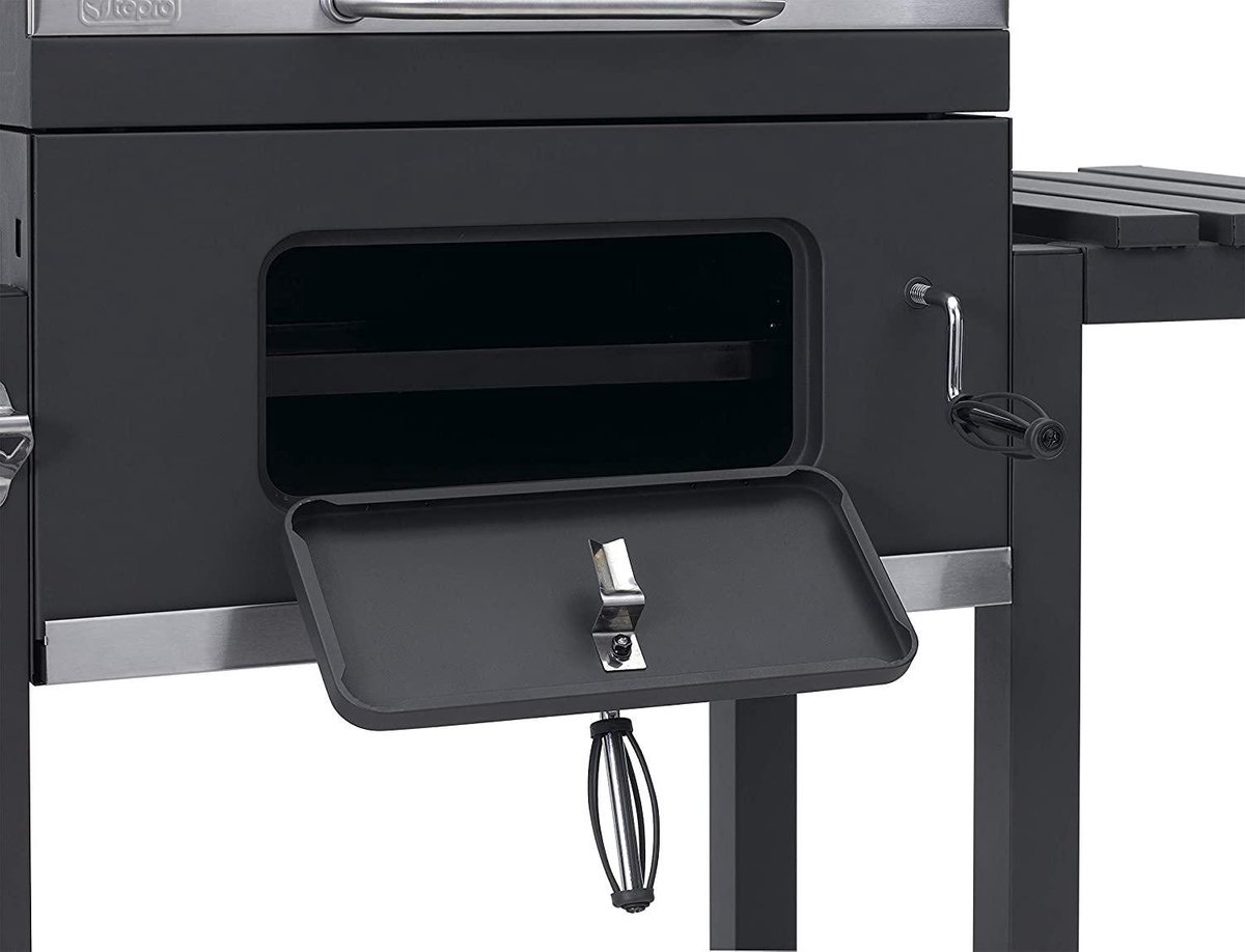 EVIQ - BBQ houtskool XL- Smoker Barbecue Valencia 2026 model - Barbeque Verstelbaar kolenrooster - Barbecues Zwart – foto 7