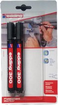 Permanent Marker - 2 Stuks - Watervast - Schrijfbreedte  1,5-3 mm + Rheme Liniaal