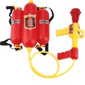 Brandweerman waterpistool | Watergeweer als brandweerslang | Fire Dept waterpomp met rugvulling en reservetank