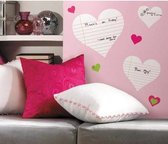 Muursticker Hartjes - Meisjeskamer - Muurversiering - Roze - Babykamer - Decoratie - Kind - Liefde