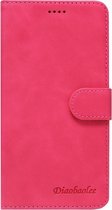 DIAOBAOLEE Kunstleren Book Case Portemonnee Pasjes Hoesje Geschikt voor iPhone 11 Pro Max - Roze