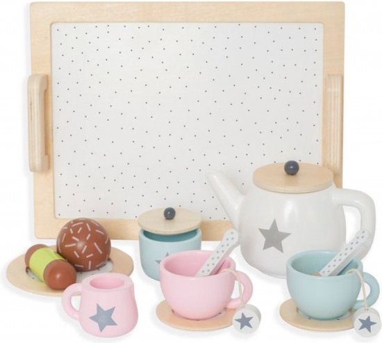 Jabadabado speelgoed Houten speelset theeservies 17-delig Multi colour van JaBaDaBaDo — afbeelding 5
