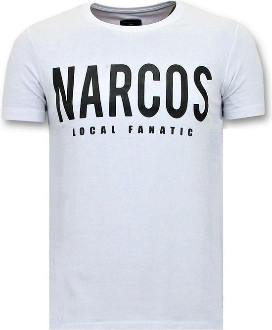 Local Fanatic T-shirt Homme avec Imprimé - Narcos Pablo Escobar - T-shirt Cool Blanc Homme - Narcos Pablo Escobar - T-shirt Homme Noir Taille S