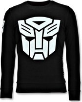 Heren Sweater - Transformers Print - Zwart