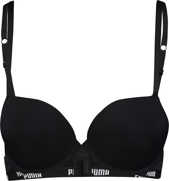 Zwarte push-up bh van Puma met logo band