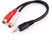 Premium Adapter - 3.5 mm Jack naar RCA Female - Jack Plug - Audio Headset - Microfoon Converter - Aux Kabel
