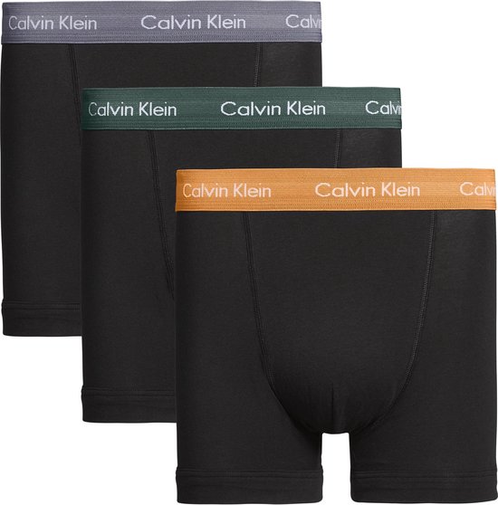 Calvin Klein Onderbroek - Maat M - Mannen - zwart/grijs/donker groen/oranje  | bol.com
