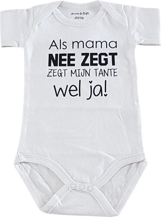 Baby Rompertje met tekst tante jongen meisje Als mama nee zegt