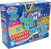 Puzzels kinderen - spelende wijs leren - getal 1 t/m 20 -  vloerpuzzel - 30 puzzelstukjes - 88 X 58.5 CM