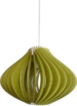 wodewa moderne hanglamp houten plafondlamp VENTUS groene LED E27 duurzame plafondlamp berkenhout houten lamp in hoogte verstelbare hanglamp