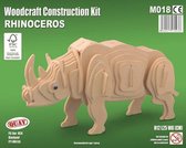 Bouwpakket 3D Puzzel Neushoorn - hout