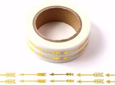 Gold foiled arrows washi tape | 15mm x 10m