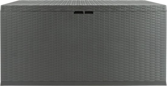 MaxxGarden Opbergbox - Kussenbox - Opbergdoos Voor Kussens - Opbergdoos Met Deksel - Verrijdbaar - 350L -Antraciet - 120x57x63 cm