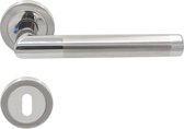 Slotman Solutions Deurklink RVS met rond rozet en sleutelgat - Duurzame en stijlvolle Deurkruk voor elke deur