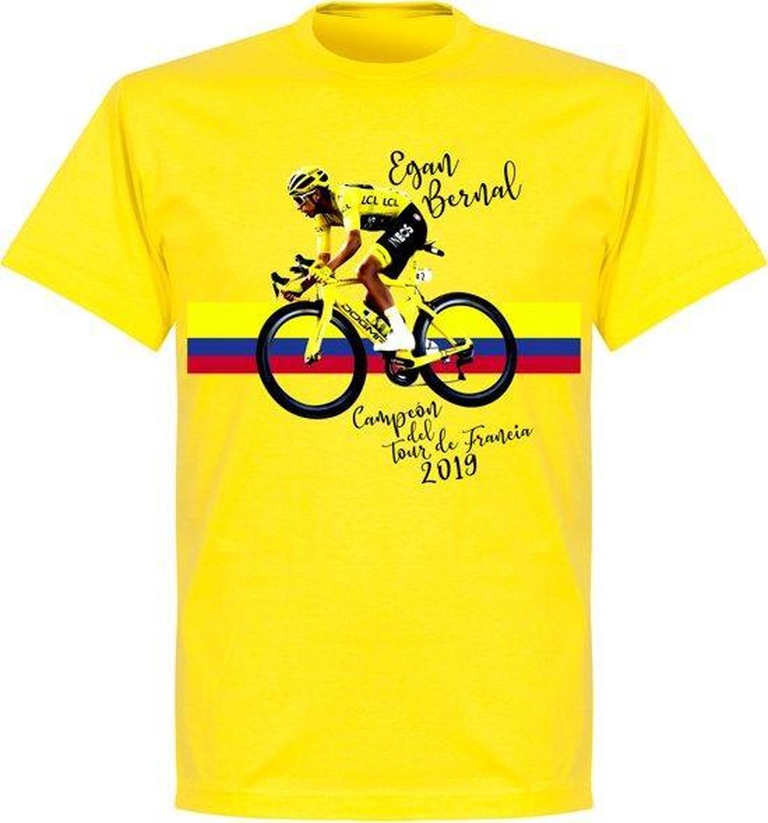 Egan Bernal T-Shirt - Geel - L