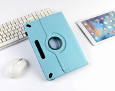 P.C.K. Hoesje/Boekhoesje/Bookcover/Case draaibaar lichtblauw geschikt voor 10 inch Tablets universeel