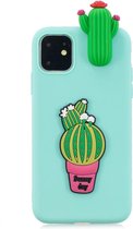 Speelse softcase met 3D cactussen voor iPhone 11 Pro 5.8 inch - Groen