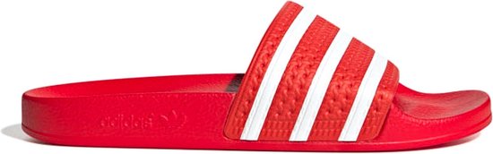adidas Adilette Slippers - Maat 46 - Unisex - rood/wit | bol.com