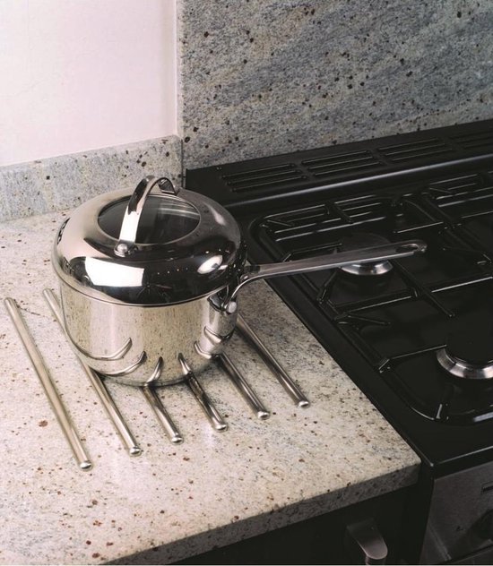 6 pièces 30 cm barres de protection plan de travail cuisine casseroles  inox... | bol.com