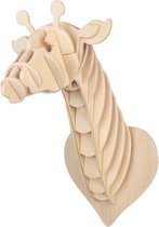 Bouwpakket 3D Puzzel Giraffe hoofd - hout
