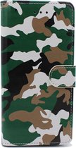 iPhone 6 & 6s Hoesje met Print - Portemonnee Book Case - Kaarthouder & Magneetlipje - Camouflage