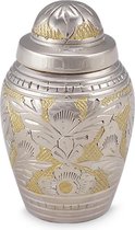 Decoratief Beeld - Urn Renaissance Messing - Metaal - Uitvaartuniq - Goud En Zilver - 5.3 X 5.3 Cm