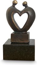 Mini urn asbeeldje coeur - brons