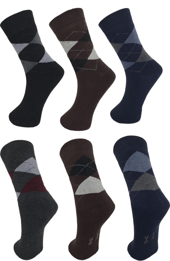 bol.com | 6 paar dikke katoen THERMO sokken 43-46