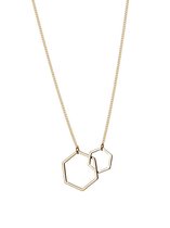 Goud Plated Ketting with Dubbele Hexagon