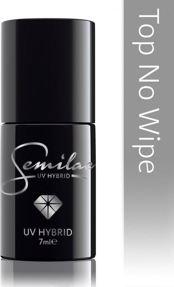 Semilac Topgel - Topcoat No Wipe - zonder plaklaag - voor gel nagellak - salon kwaliteit 7 ml.