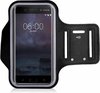 Universele Zwart Sportarmband met Sleuterhouder Nokia 8 Sirocco / 7 Plus / 6 / 6 (2018)