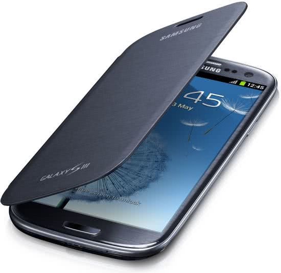Flip Cover voor de Samsung Galaxy S3 (Galaxy i9300) (pebble blue)  (EFC-1G6FBEC) | bol.com