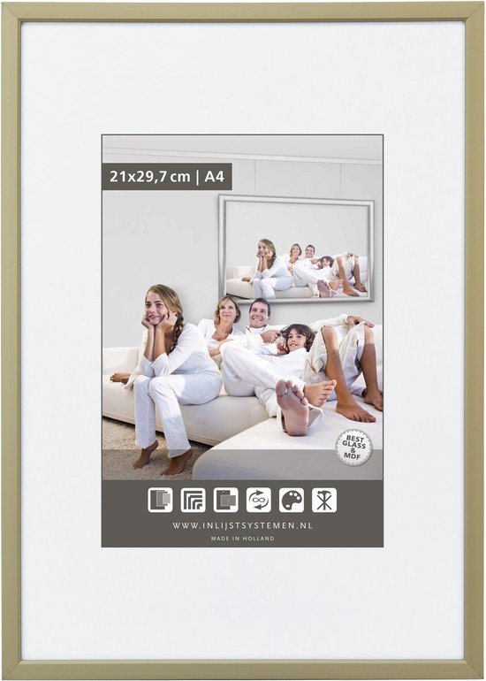 FRAMO Houten fotolijst 20 x 129 cm, op maat gemaakt, effen, kleur