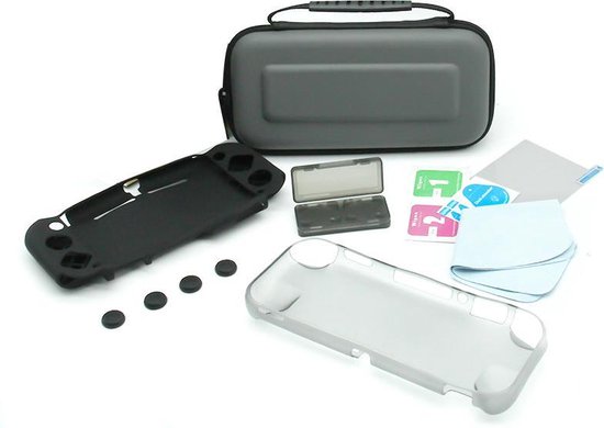 Thredo 10-in-1 Beschermingskit Protective Kit geschikt voor Nintendo Switch Lite - Grijs - Thredo