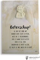 Beschermengel unieke tegel met gedicht Beterschap - Beterschap - beter worden- New Dutch®