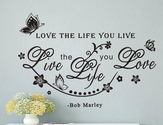 Bol Com Love The Life You Live Live The Life You Love Bob Marley Inspirerende Quote