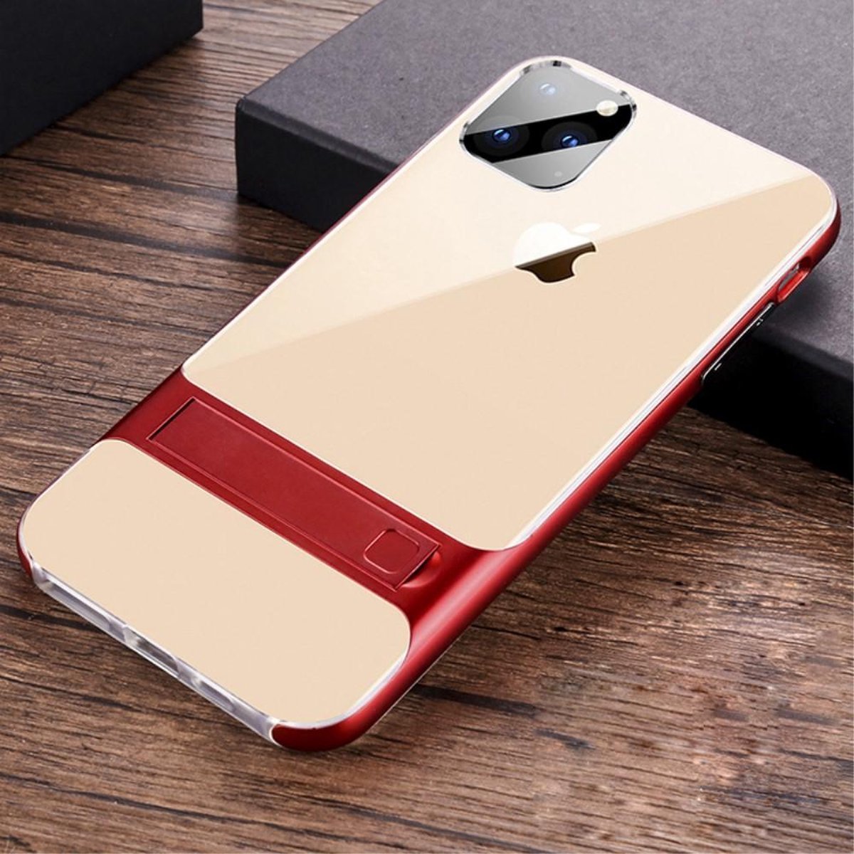 Softcase met aluminium omranding voor iPhone 11 - rood